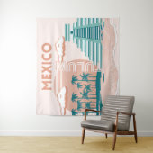 トゥルム，メキシコ，旅行アート，レトロ タペストリー (インサイチュ)