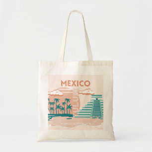 トゥルム,メキシコ,旅行アート,レトロ トートバッグ