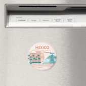 トゥルム,メキシコ,旅行アート,レトロ マグネット (インサイチュ (食洗機))