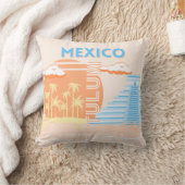 トゥルム，メキシコ，旅行アート，夏のビーチ クッション (ブランケット)