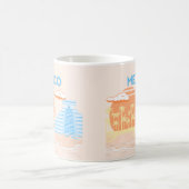 トゥルム，メキシコ，旅行アート，夏のビーチ コーヒーマグカップ (中央)