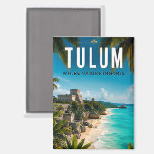 🌴 トゥルム メキシコ 海岸の逃避行 マグネット (正面/裏面)