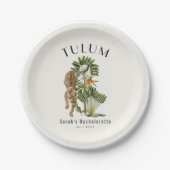 トゥルム レオパード トロピカル ブライズメイド ウィークエンド ペーパープレート (正面)