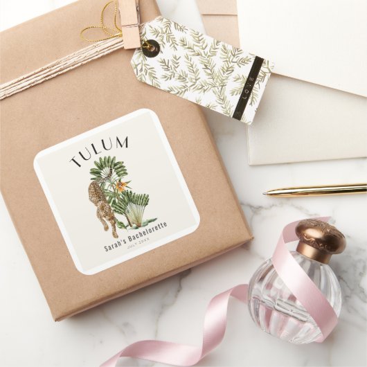 トゥルム レパード トロピカル バチェロレッテ ウィークエンド スクエアシール (ギフト)