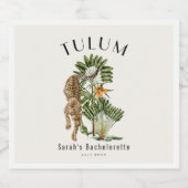 トゥルム レパード トロピカル バチェロレッテ ウィークエンド リキュールボトルラベル (シングルラベル)