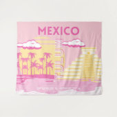 トゥルム、旅行アート、アー名門私立校風のト、ピンク タペストリー (正面(横))