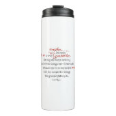 トゥルーおばあちゃん引用文レッドフラワー花びらズホワイト タンブラー (正面)