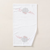 トゥルーおばあちゃん引用文レッドフラワー花びらズホワイト ハンドタオル (ハンドタオル)