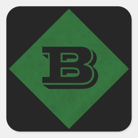 トゥルーグリーンベルベットパーソナライズされたホームカジノ スクエアシール (正面)