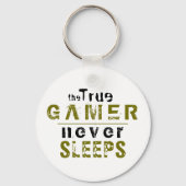 トゥルーゲーマーネーブスリープスタイポグラフィゲーマー キーホルダー (正面)