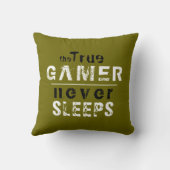 トゥルーゲーマーネーブスリープスタイポグラフィゲーマー クッション (裏面)