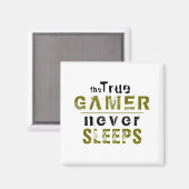 トゥルーゲーマーネーブスリープスタイポグラフィゲーマー マグネット (正面/裏面)