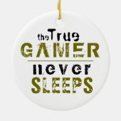 トゥルーゲーマーネーブレイズタイポグラフィゲーマーセラミック セラミックオーナメント (裏面)