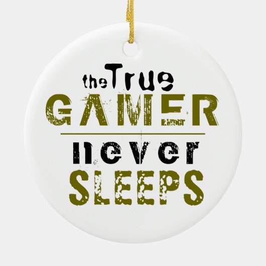 トゥルーゲーマーネーブレイズタイポグラフィゲーマーセラミック セラミックオーナメント (裏面)