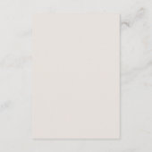 トゥルースィンプル3 ベージュ＆ブラック ミニマルウェディング エンクロージャーカード (裏面)