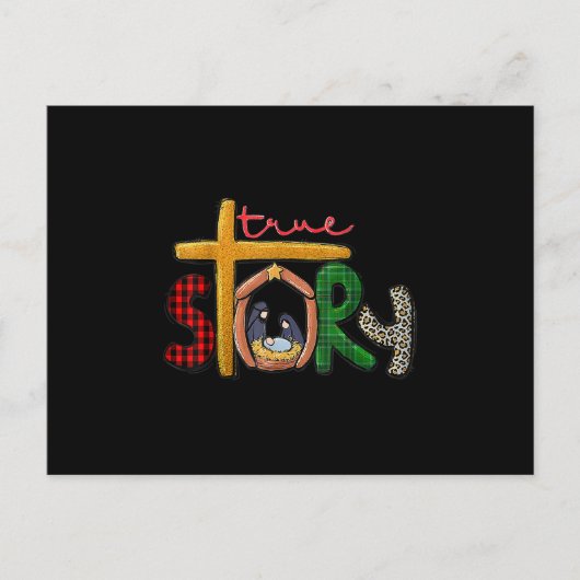 トゥルーストーリークリスマスマンガー出生シーンバッファロー 案内ポストカード (正面)