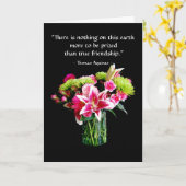 トゥルーフレンドハッピーバースデー、スターガーザーリリユブーケ カード (黄色い花)