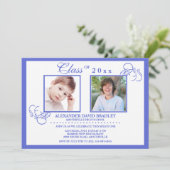 トゥルーブルーフォト卒業招待状 招待状 (スタンド正面)