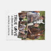 トゥルーラブカスタム馬好き4写真 フリースブランケット (正面(横))