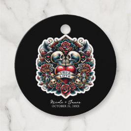 トゥルーラブスケルトンハート結婚タトゥー フェイバータグ