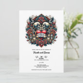 トゥルーラブスケルトンハート結婚タトゥー 招待状 (スタンド正面)