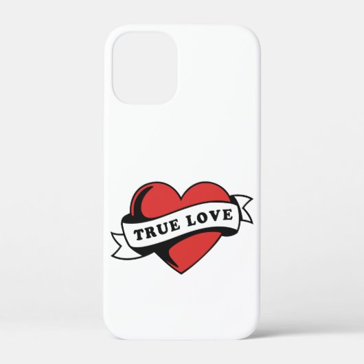 トゥルーラブタトゥーハート | クラシックロマンスデザイン Case-Mate iPhoneケース (裏面)