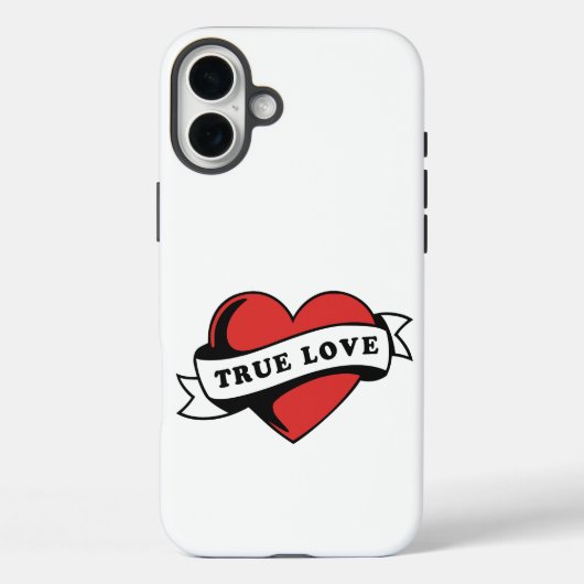 トゥルーラブタトゥーハート | クラシックロマンスデザイン Case-Mate iPhoneケース (裏面)