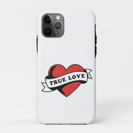 トゥルーラブタトゥーハート | クラシックロマンスデザイン Case-Mate iPhoneケース (裏面)