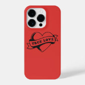 トゥルーラブタトゥーハート | クラシックロマンスデザイン iPhoneケース (裏面)