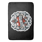 トゥルーラブハートタトゥーステッカースタイル 芸術的 バスマット (正面縦)