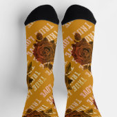 トゥルーラブバラロマンチックバレンタインデーB&W ソックス (上部)