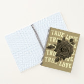 トゥルーラブバラロマンチックバレンタインデーB&W ノートブック (内部)