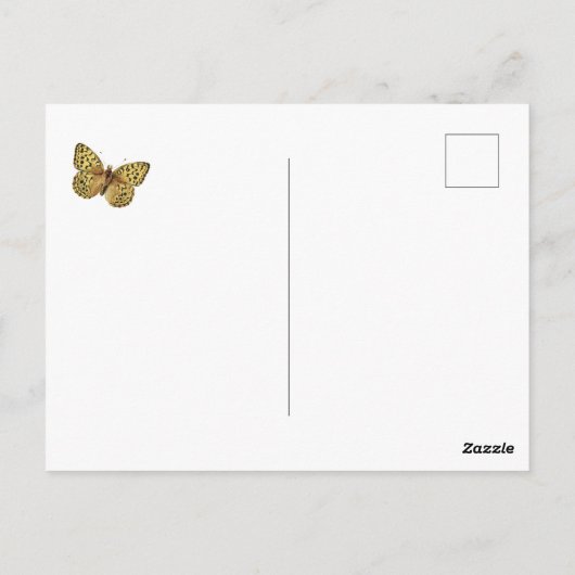 トゥルーラブパープルフラワーヴィンテージイラストレーション熟成 ポストカード (裏面)