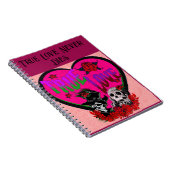 トゥルーラブピンクスカルカップルカスタム ノートブック (右側)