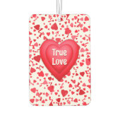 トゥルーラブレッド紙吹雪ハート パーソナライズされた カーエアーフレッシュナー (裏面)
