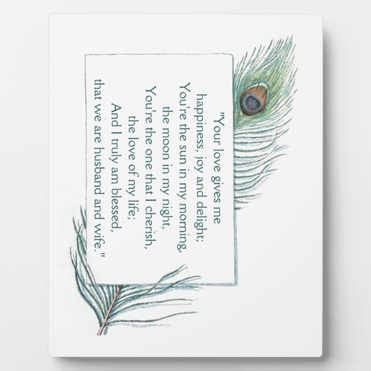 トゥルーラブ引用文夫結婚妻のプラーク フォトプラーク (正面)