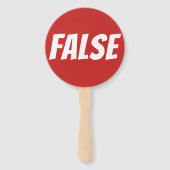 トゥルー・オア・フォルス(True or False)明るい緑と赤のクイズゲーム用サイン ハンドファン (裏面)