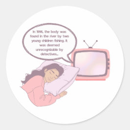 トゥルー・クライム・ラバー ミニマリスト・デザイン | ダーク・ユーモア ラウンドシール