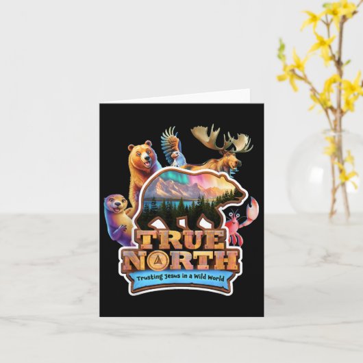 トゥルー・ノースVBS 2025 信じ続けるイエス キリスト教キャンプ カード (黄色い花)