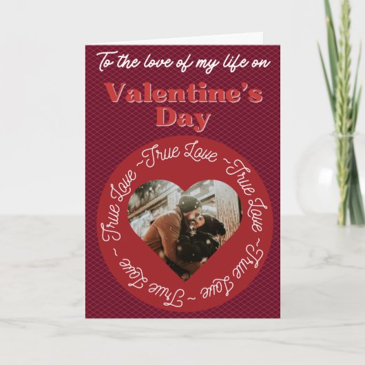 トゥルー・ラブ・カスタム・フォト・バレンタイン・カード カード (正面)