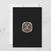 トゥルー・ラブ・スケルトン・ハート・タトゥー・ウェディング・サンキュー 招待状 (裏面)