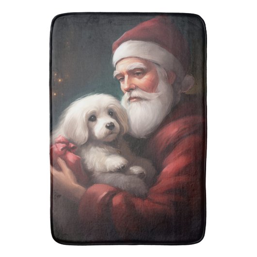トゥレアルコットンとサンタクロースのクリスマス バスマット (正面縦)