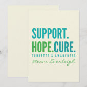 トゥレットのカスタムサポート希望の解決の発表 招待状 (正面/裏面)