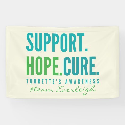 トゥレットのカスタムサポート希望キュールバナーサイン 横断幕 (横)