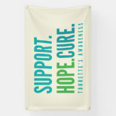 トゥレットのサポート希望キュールバナーアウトドアサイン 横断幕 (縦)