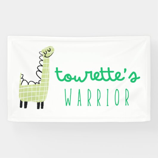 トゥレットの戦士認識度かわいいバナーのサイン 横断幕 (横)