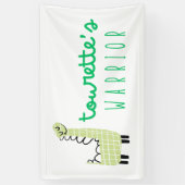 トゥレットの戦士認識度かわいいバナーのサイン 横断幕 (縦)