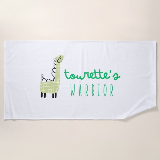 トゥレットの戦士認識度かわいいビーチタオル ビーチタオル (正面)