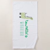 トゥレットの戦士認識度かわいいビーチタオル ビーチタオル (正面)