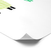 トゥレットの戦士認識度かわいいポスターサイン ポスター (角)